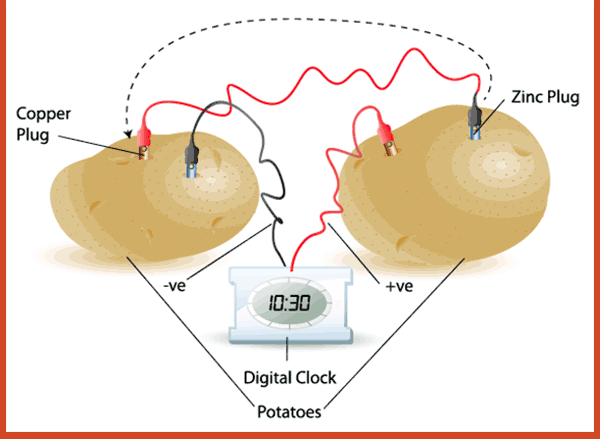 Diagram of potato clock